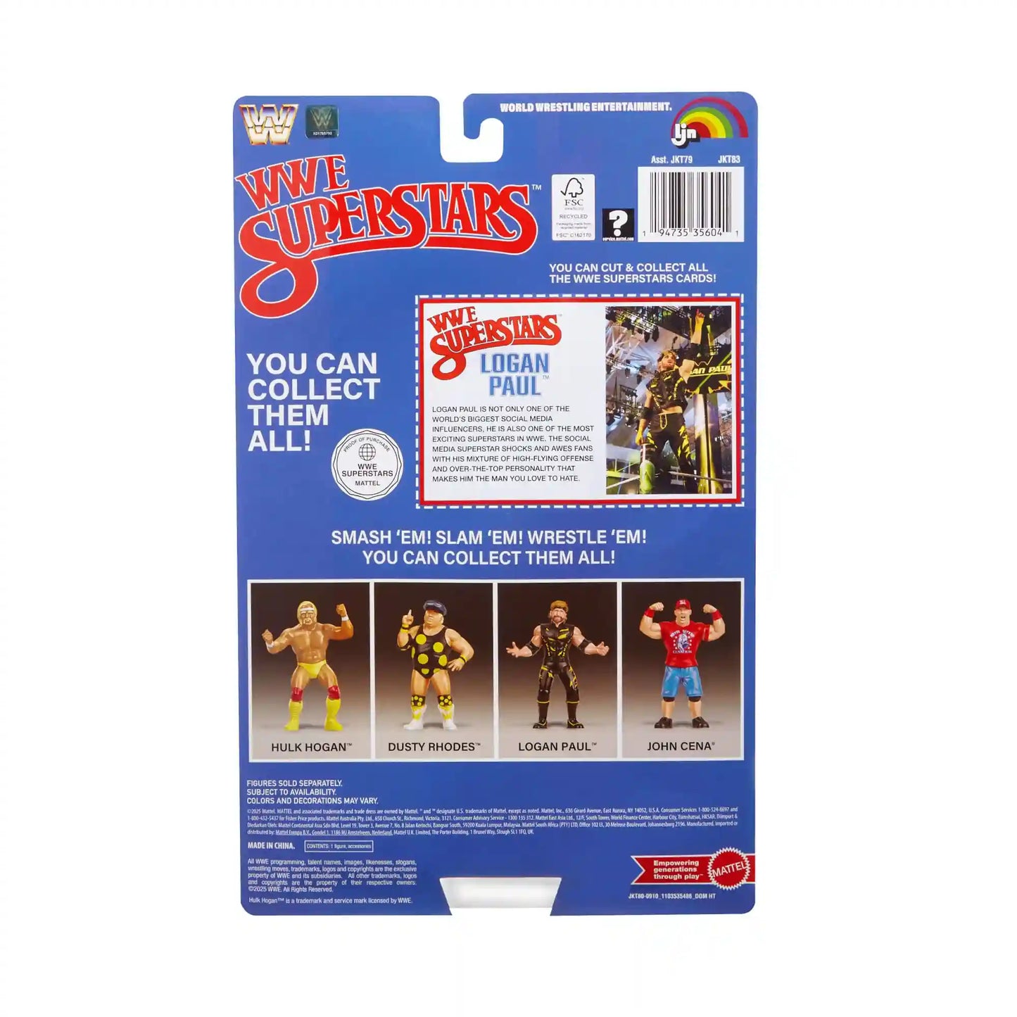 LJN WWE Superstars Logan Paul Action Figure