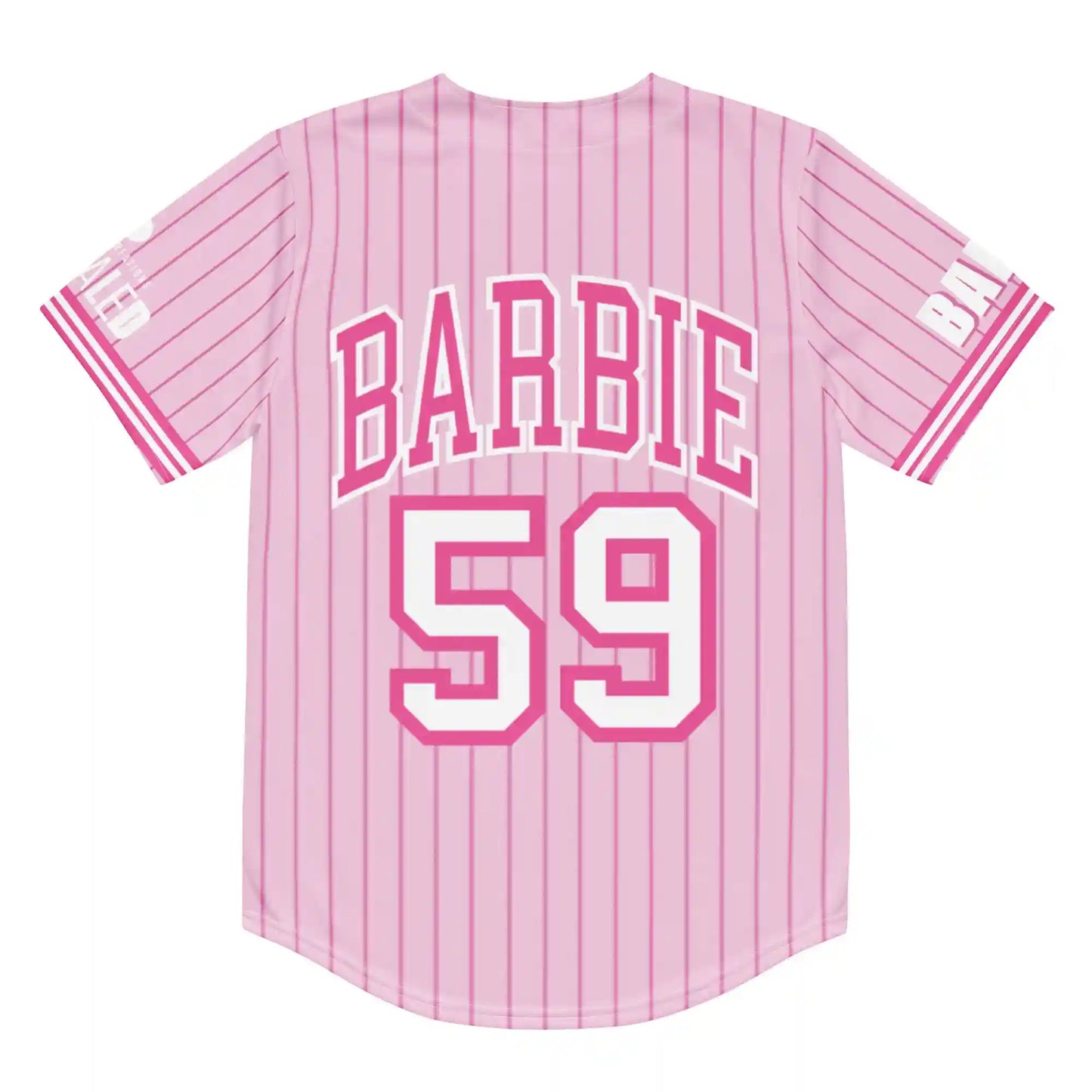 Barbie Pink Striped Baseball Jersey