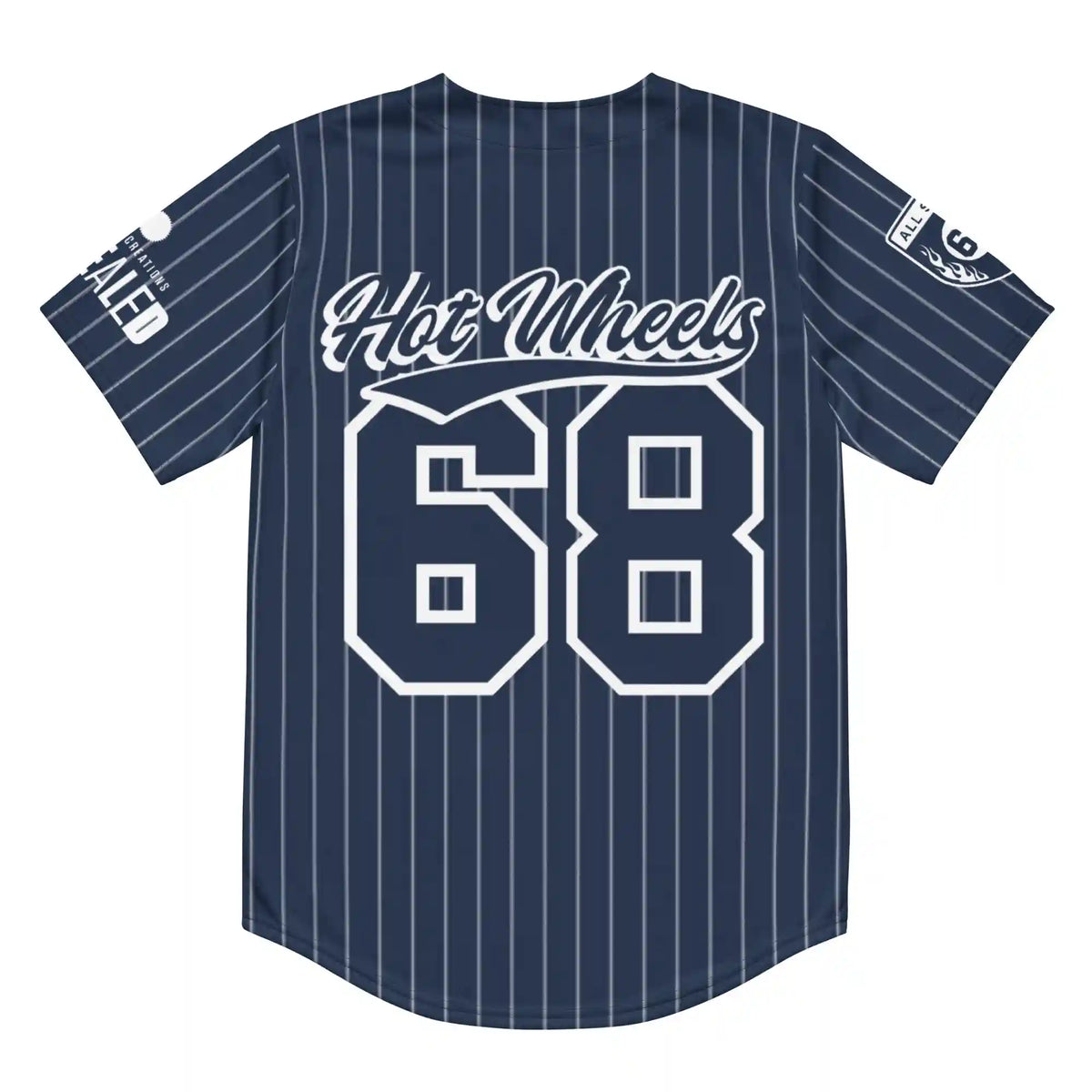Hot Wheels Navy Striped Baseball Jersey