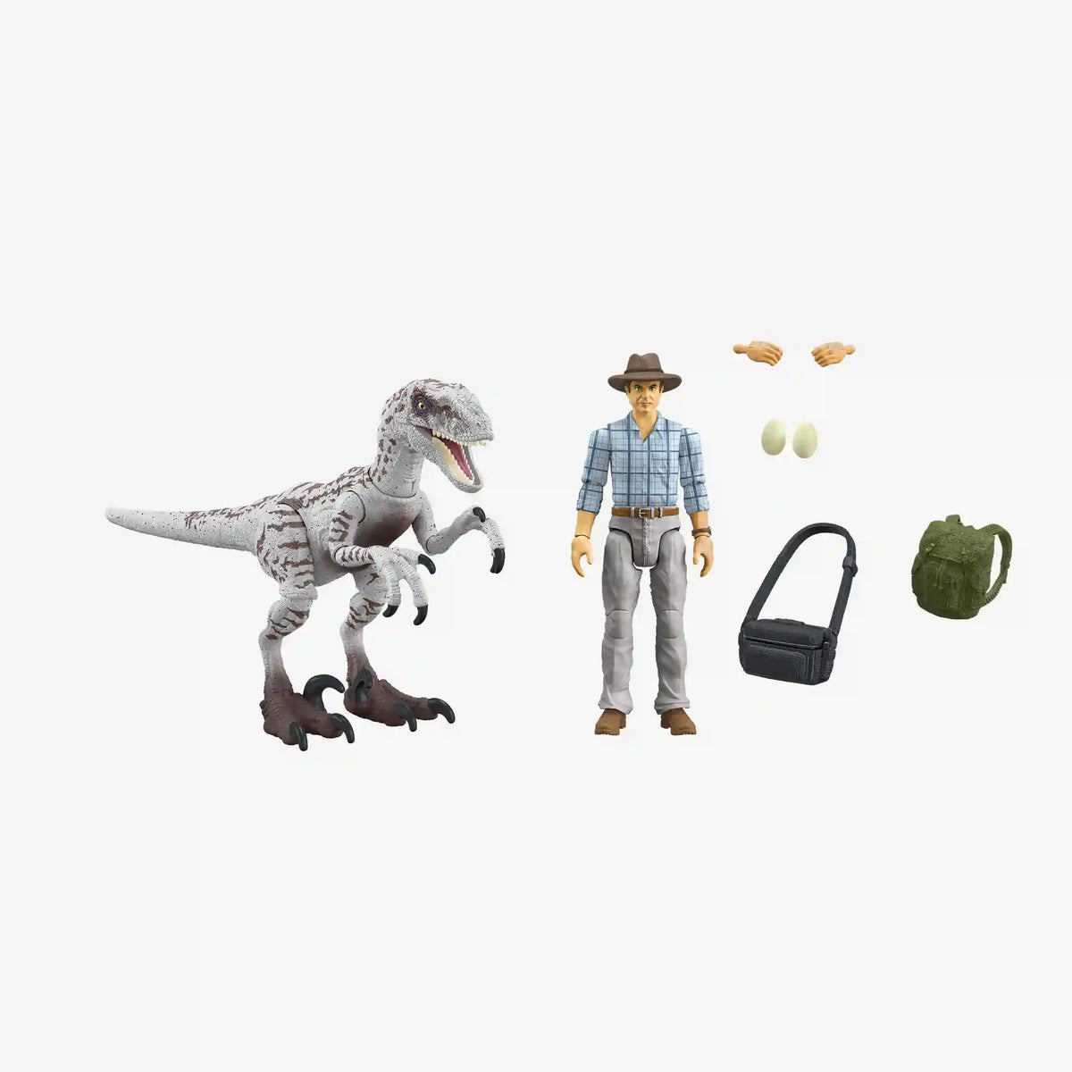 Jurassic World Toys Dr Grant & Raptor Figures Hammond Collection