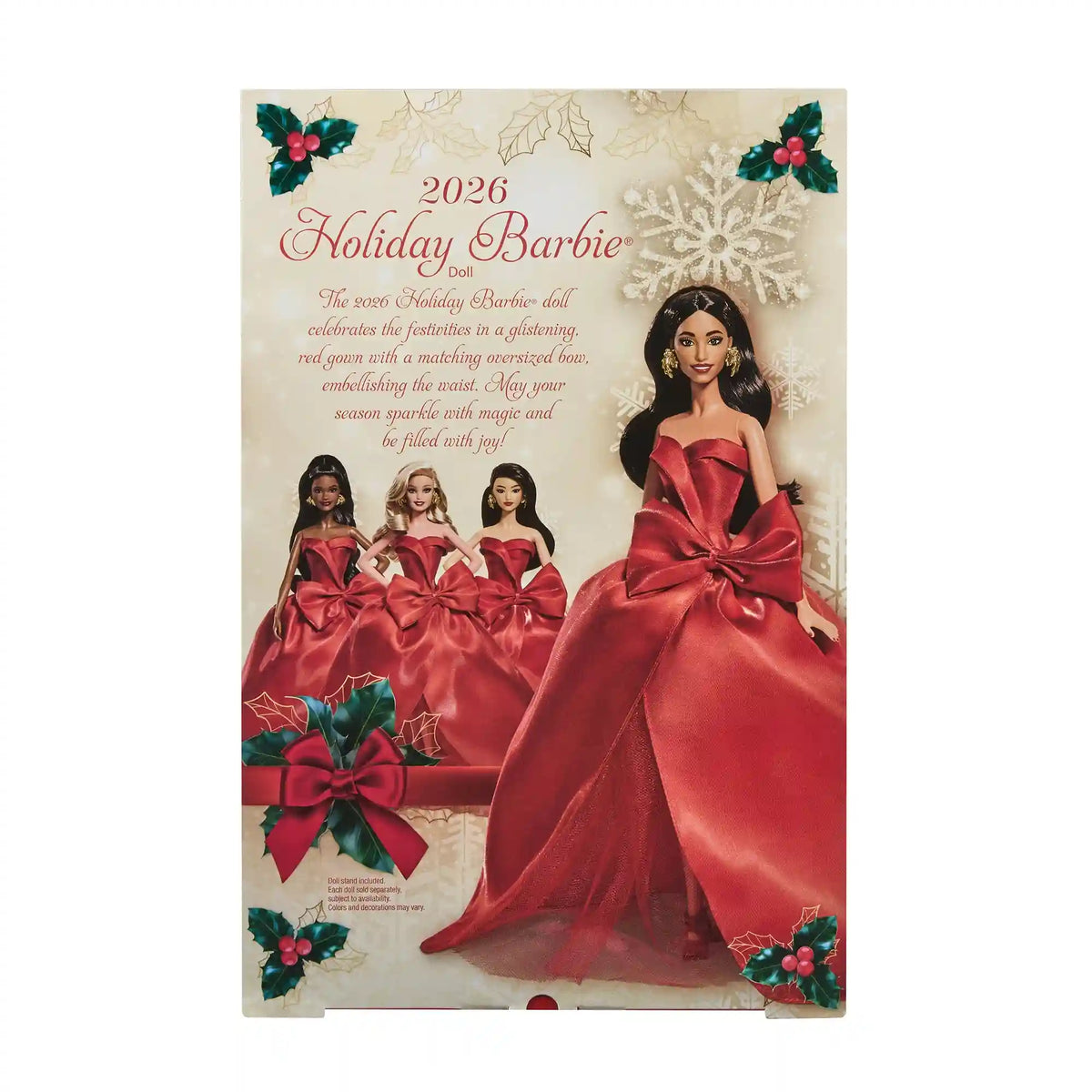 Barbie Signature 2026 Holiday Barbie Doll with Brown Hair