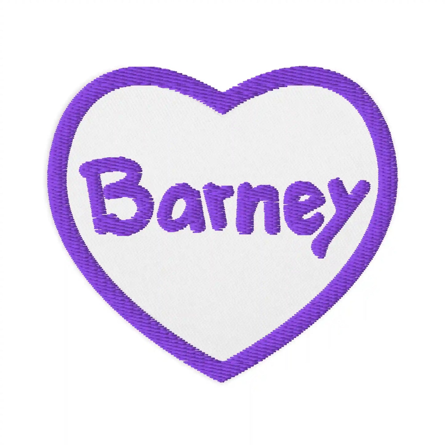 Barney Embroidered Heart Patch