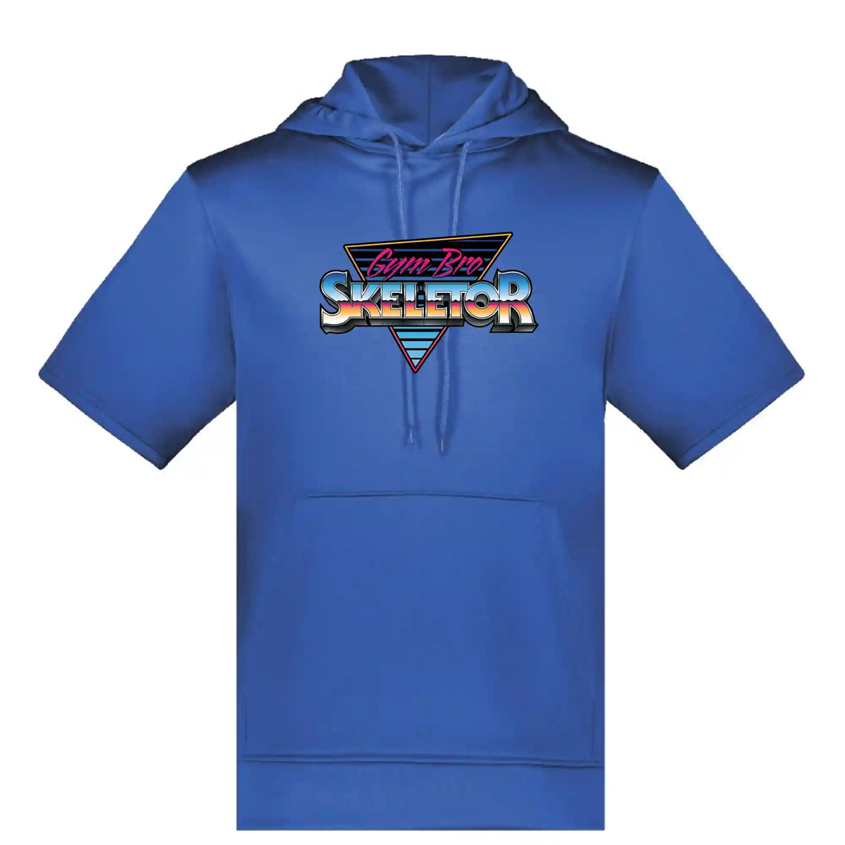 Masters of the Universe Gym Bro Skeletor Blue Short Sleeved Hoodie