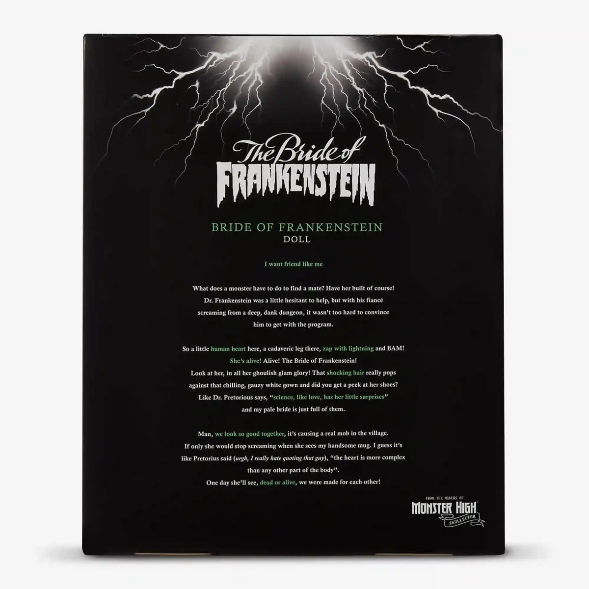 Frankenstein & Bride of Frankenstein Monster High Skullector Doll Set