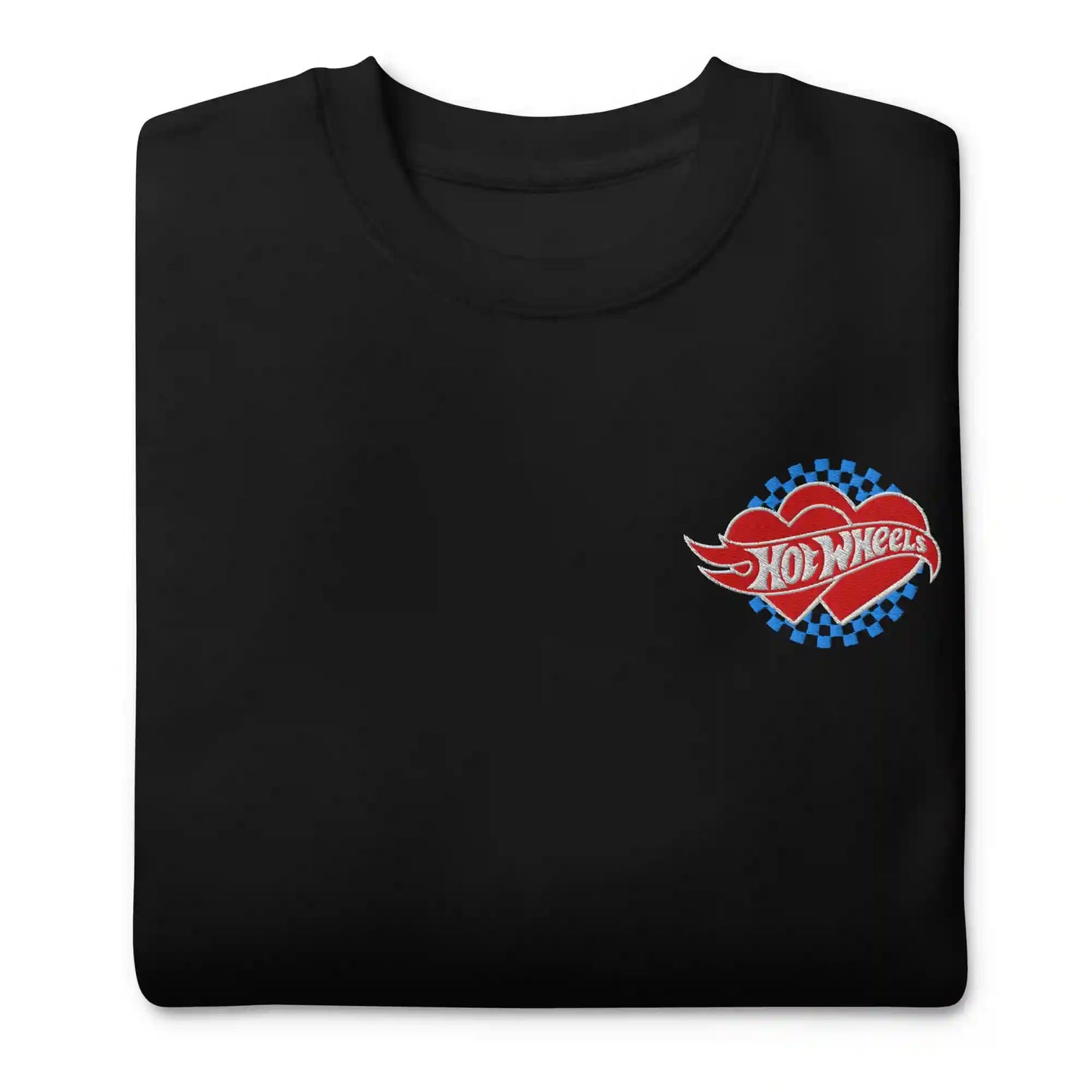 Hot Wheels Embroidered Checkered Hearts Sweatshirt