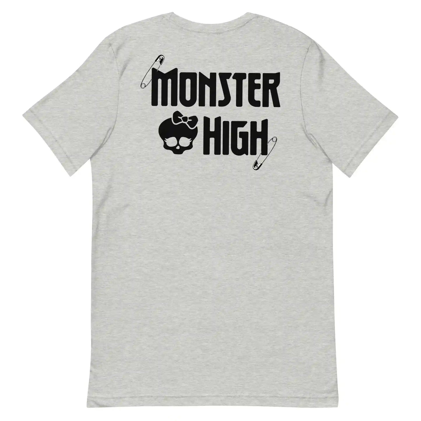 Monster High Brooch Embroidered Grey T-Shirt