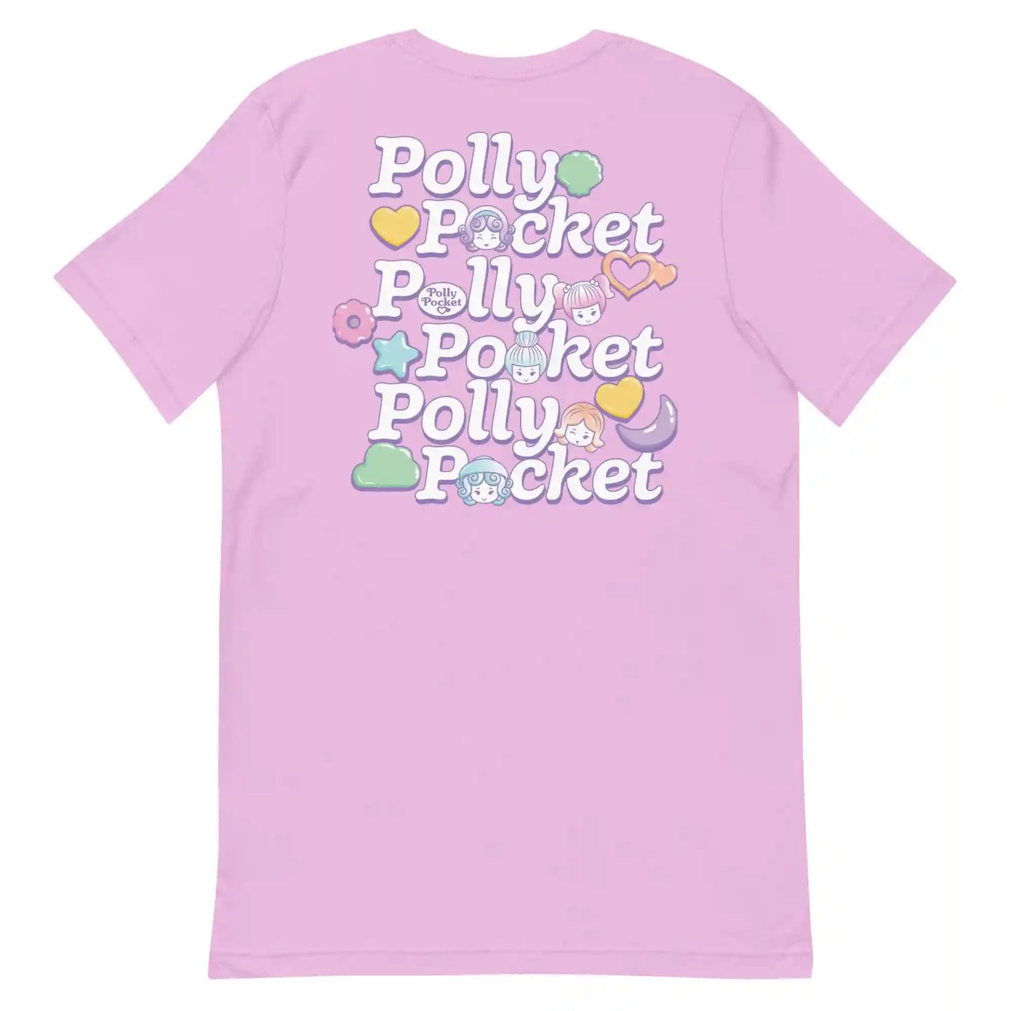 Polly Pocket Icons Embroidered Pink T-Shirt