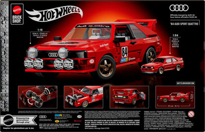 Mattel Brick Shop Hot Wheels '84 Audi Sport quattro Building Set