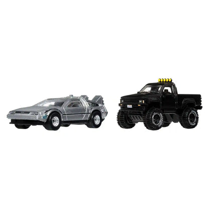 Hot Wheels Premium Car Culture 2-Pack Back to the Future Time Machine & 1987 Toyota Pickup Truck / Camionnette