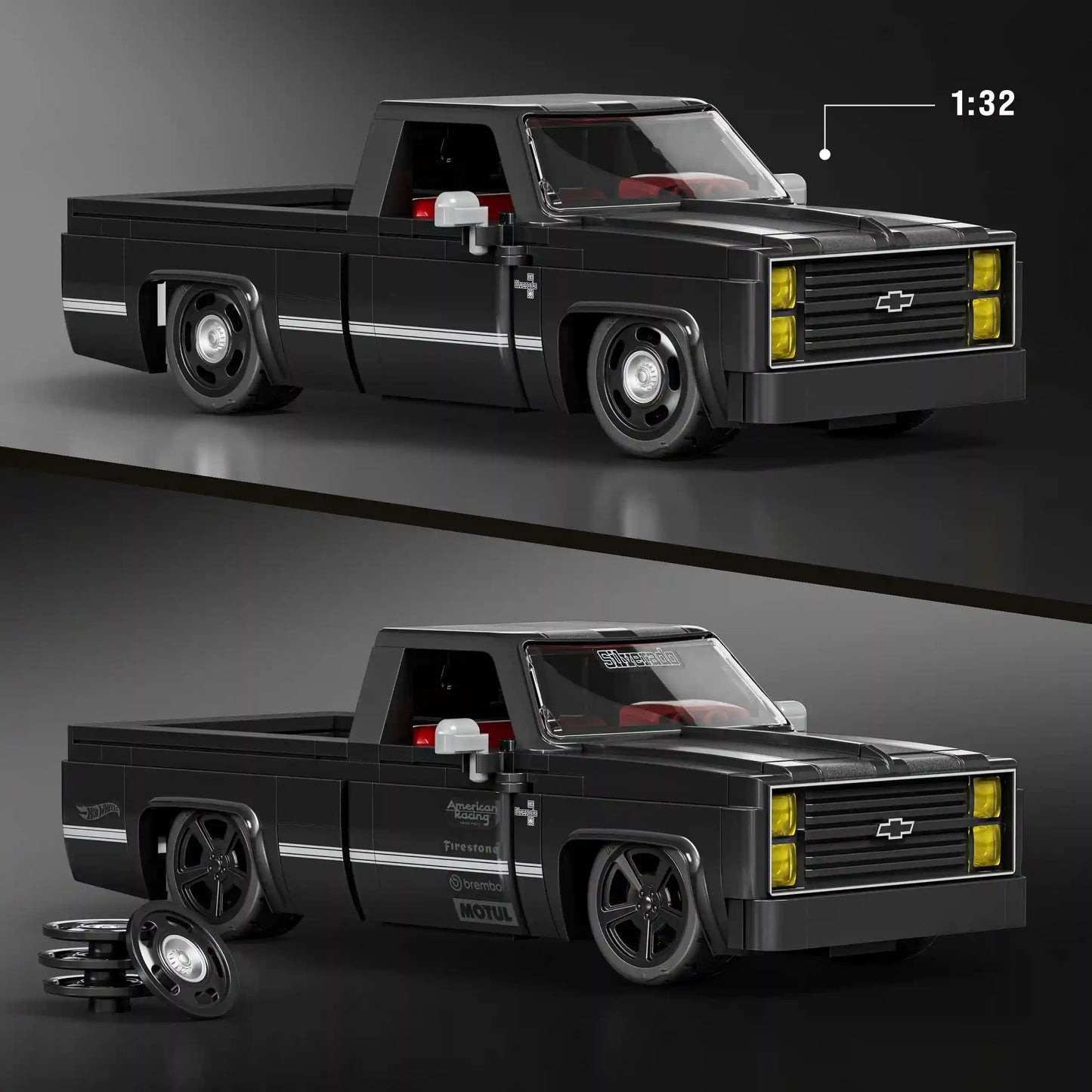 Mattel Brick Shop Hot Wheels '83 Chevy Silverado Building Set