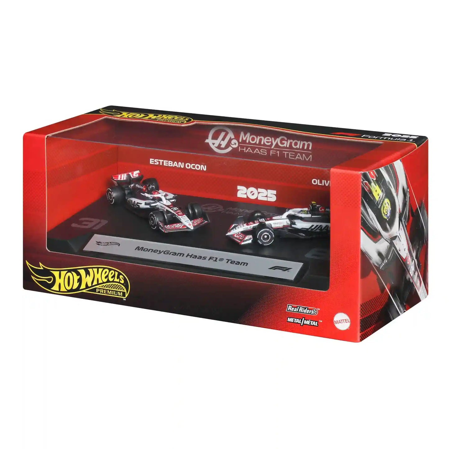 Hot Wheels Premium  MoneyGram Haas 2025 Formula 1® Team #31 & Team #87