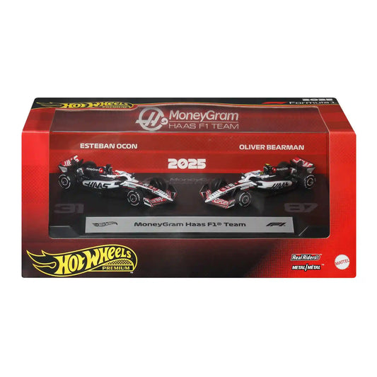 Hot Wheels Premium  MoneyGram Haas 2025 Formula 1® Team #31 & Team #87