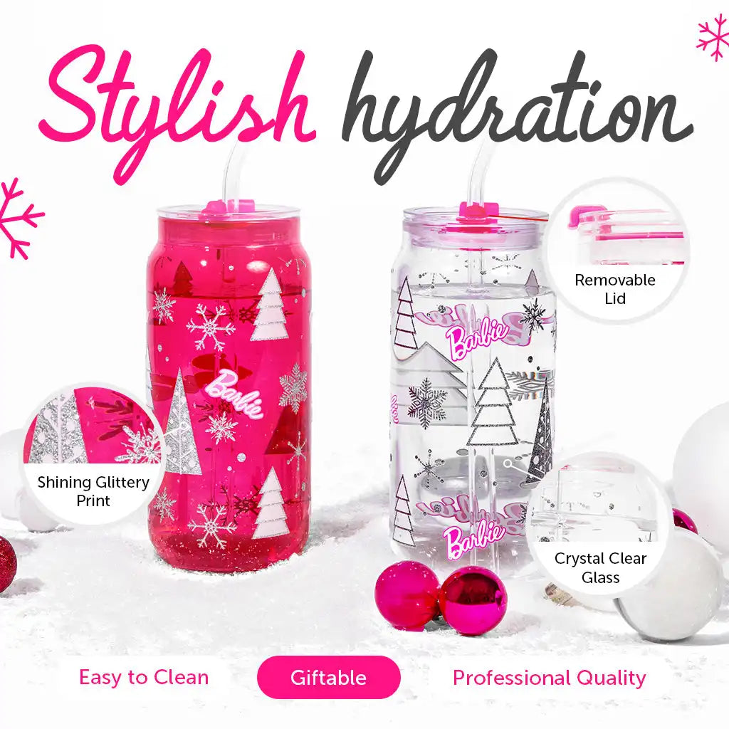 Barbie™ Christmas Drinking Glasses - 20 Oz