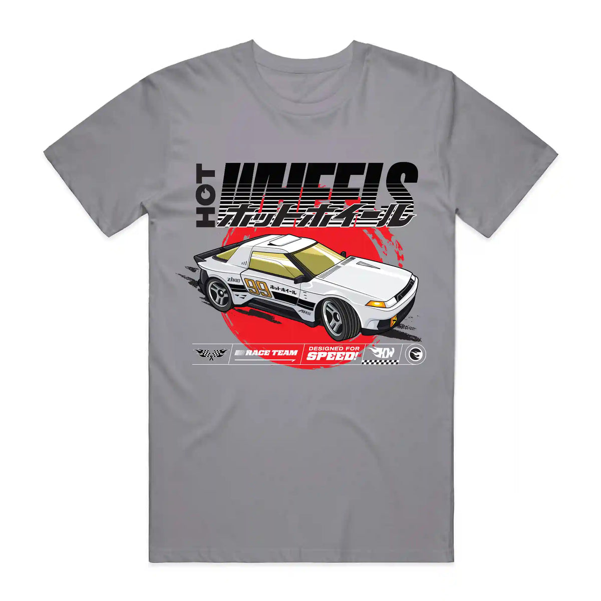 Hot Wheels in Katakanai Grey T-Shirt