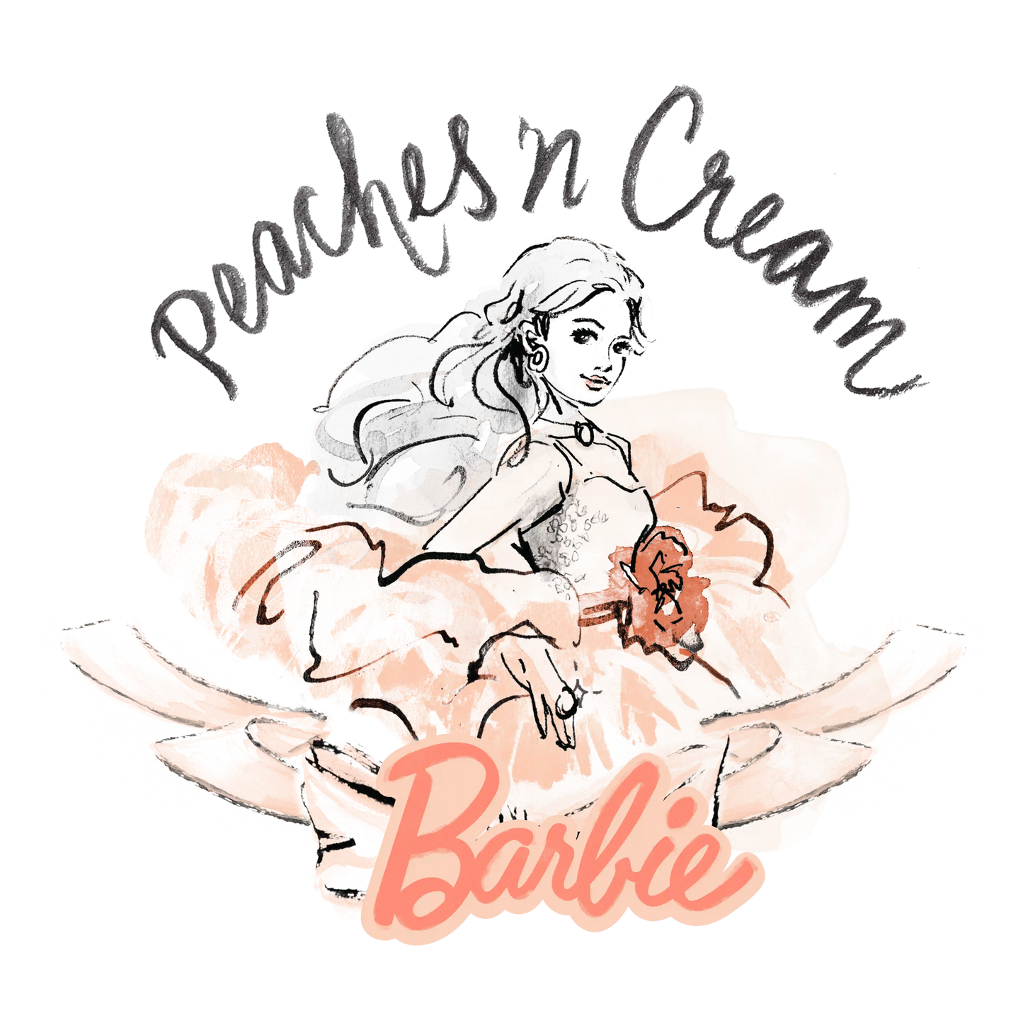 Barbie Peaches 'n Cream Mauve Hoodie