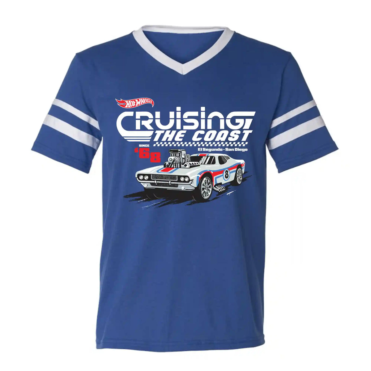 Hot Wheels Cruising the Coast Blue Jersey T-shirt