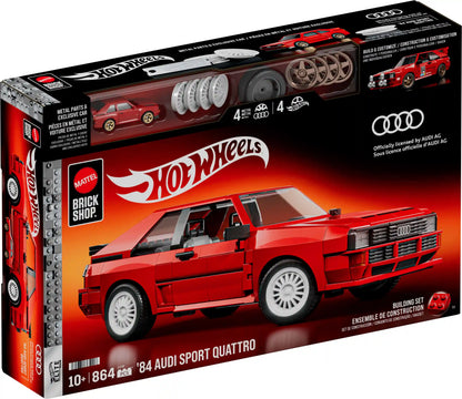 Mattel Brick Shop Hot Wheels '84 Audi Sport quattro Building Set