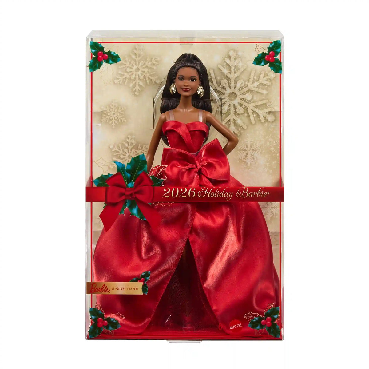 Barbie Signature 2026 Holiday Barbie Doll with Black Hair