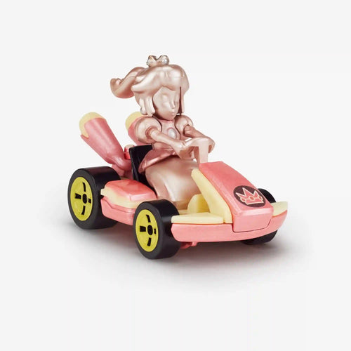 Hot Wheels Mario Kart Pink Gold Peach Collectible Vehicle