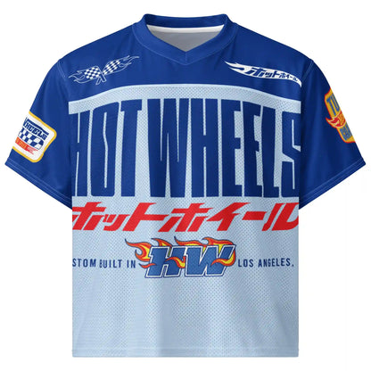 Hot Wheels in Katakana Blue Boxy Jersey