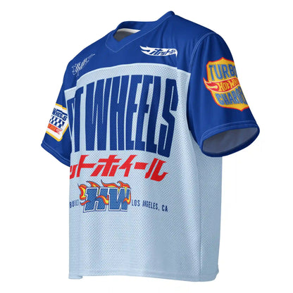 Hot Wheels in Katakana Blue Boxy Jersey