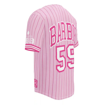 Barbie Pink Striped Baseball Jersey