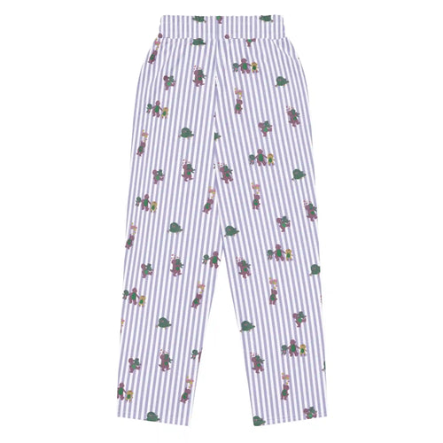Barney Dinosaurs Wide Leg Striped Pants