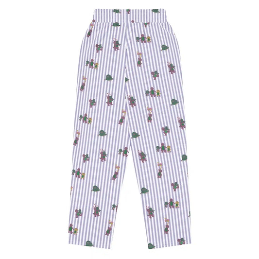 Barney Dinosaurs Wide Leg Striped Pants