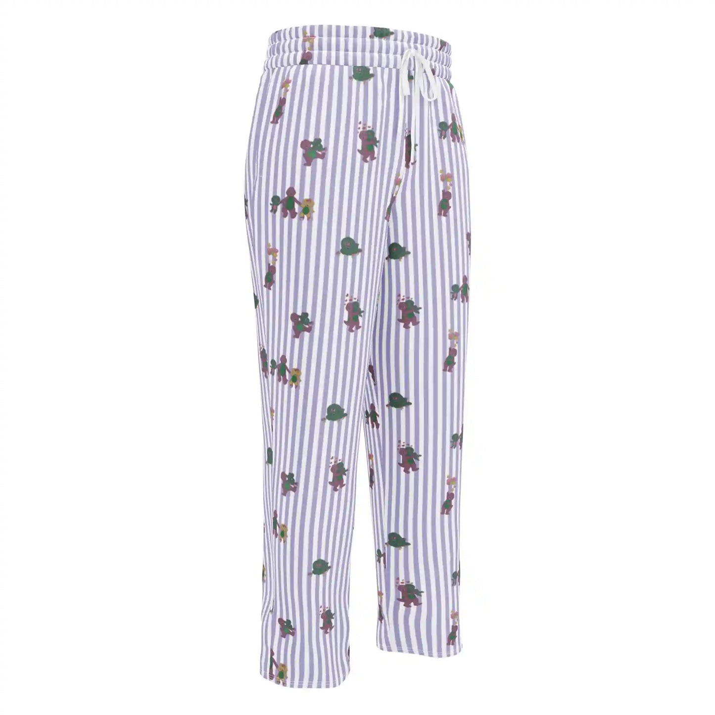 Barney Dinosaurs Wide Leg Striped Pants