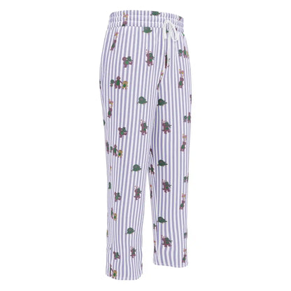 Barney Dinosaurs Wide Leg Striped Pants