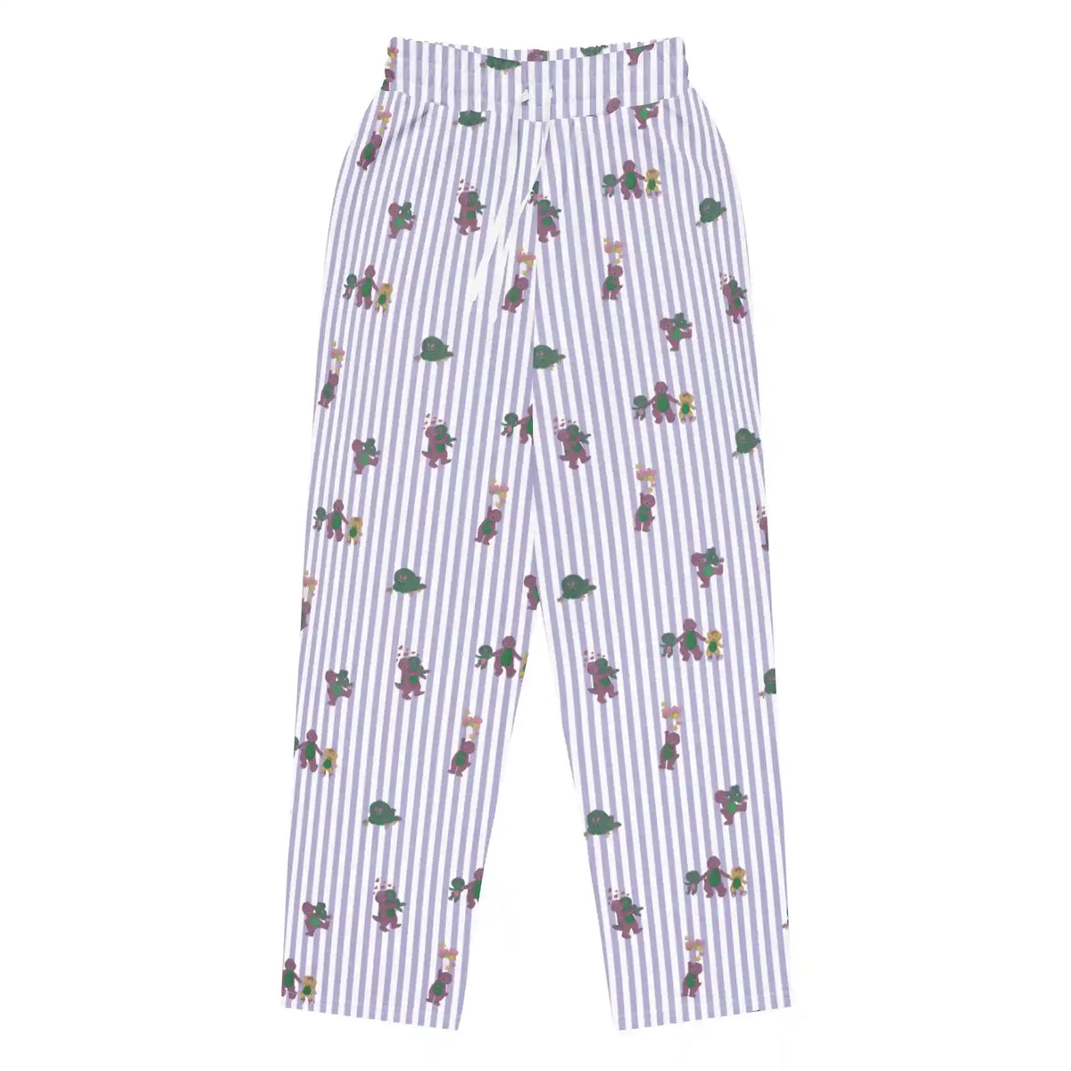 Barney Dinosaurs Wide Leg Striped Pants