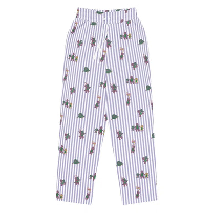 Barney Dinosaurs Wide Leg Striped Pants