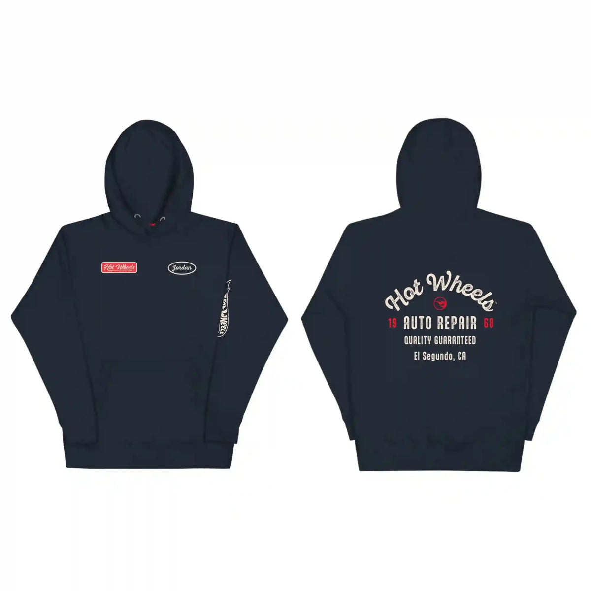 Hot Wheels Customizable Auto Repair Mechanic Navy Hoodie
