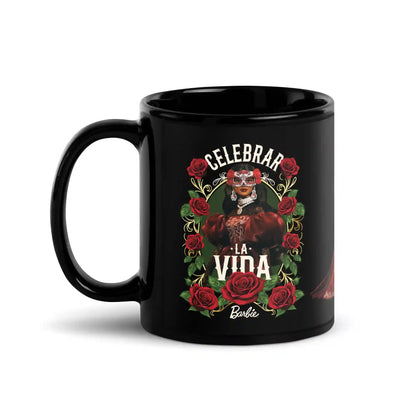Barbie Día de Muertos Celebrar La Vida Black Mug