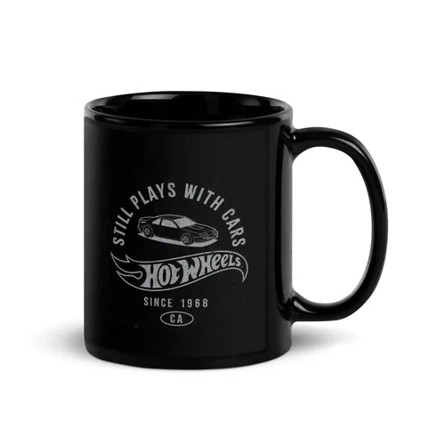 Hot Wheels Still Plays with Hot Wheels Cars Black Mug