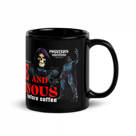 Masters of the Universe Movie Skeletor Before Coffee Black Mug