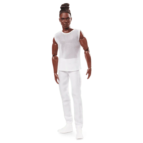 Barbie Looks Ken Doll (Brunette with Braids & Bun Hairstyle)