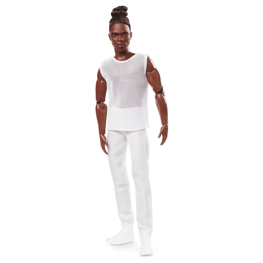 Barbie Looks Ken Doll (Brunette with Braids & Bun Hairstyle)