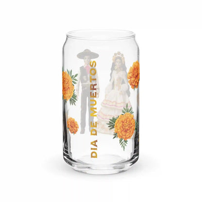 Barbie Día de Muertos Marigolds Clear Glass