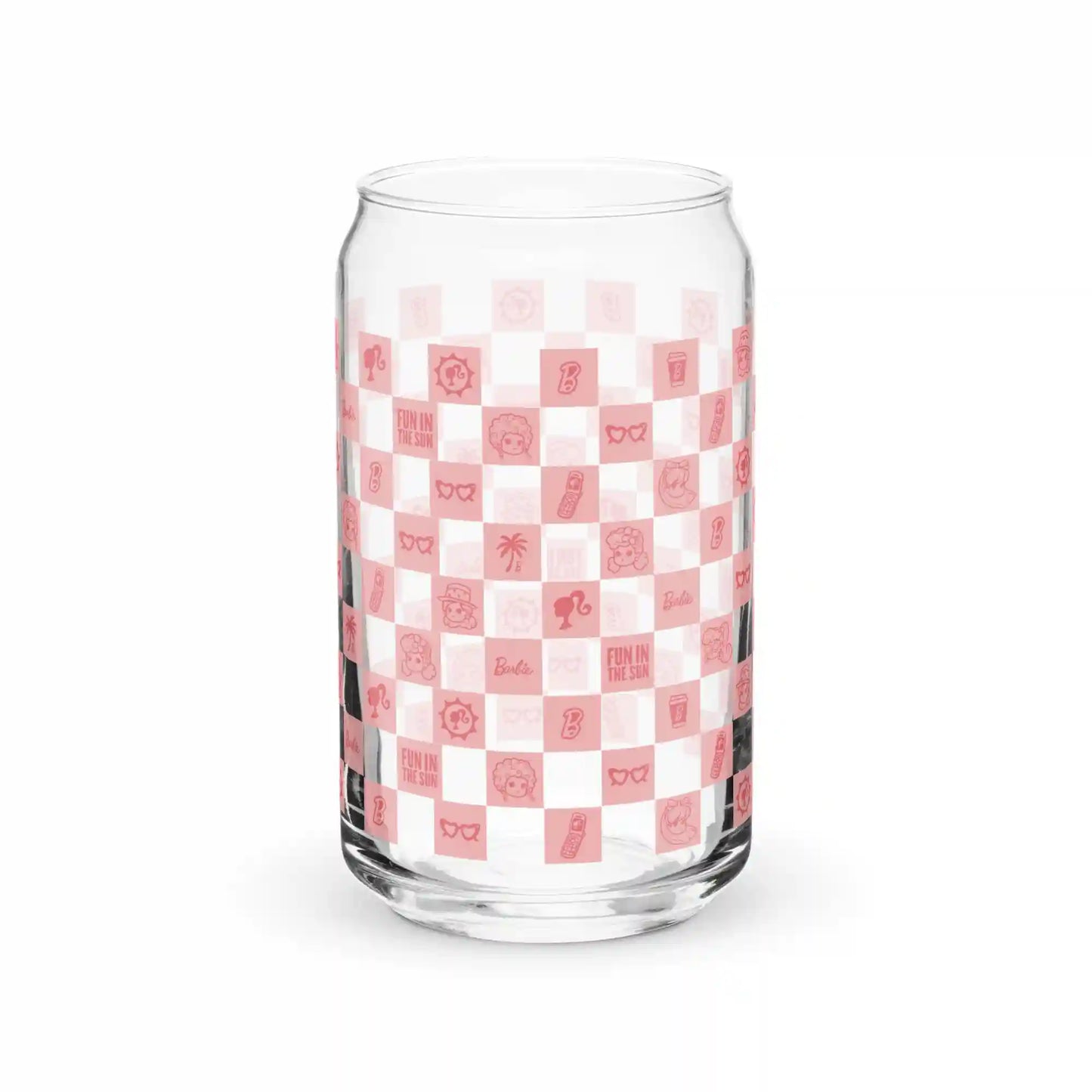 Barbie Checkerboard Icons Cutie Clear Glass