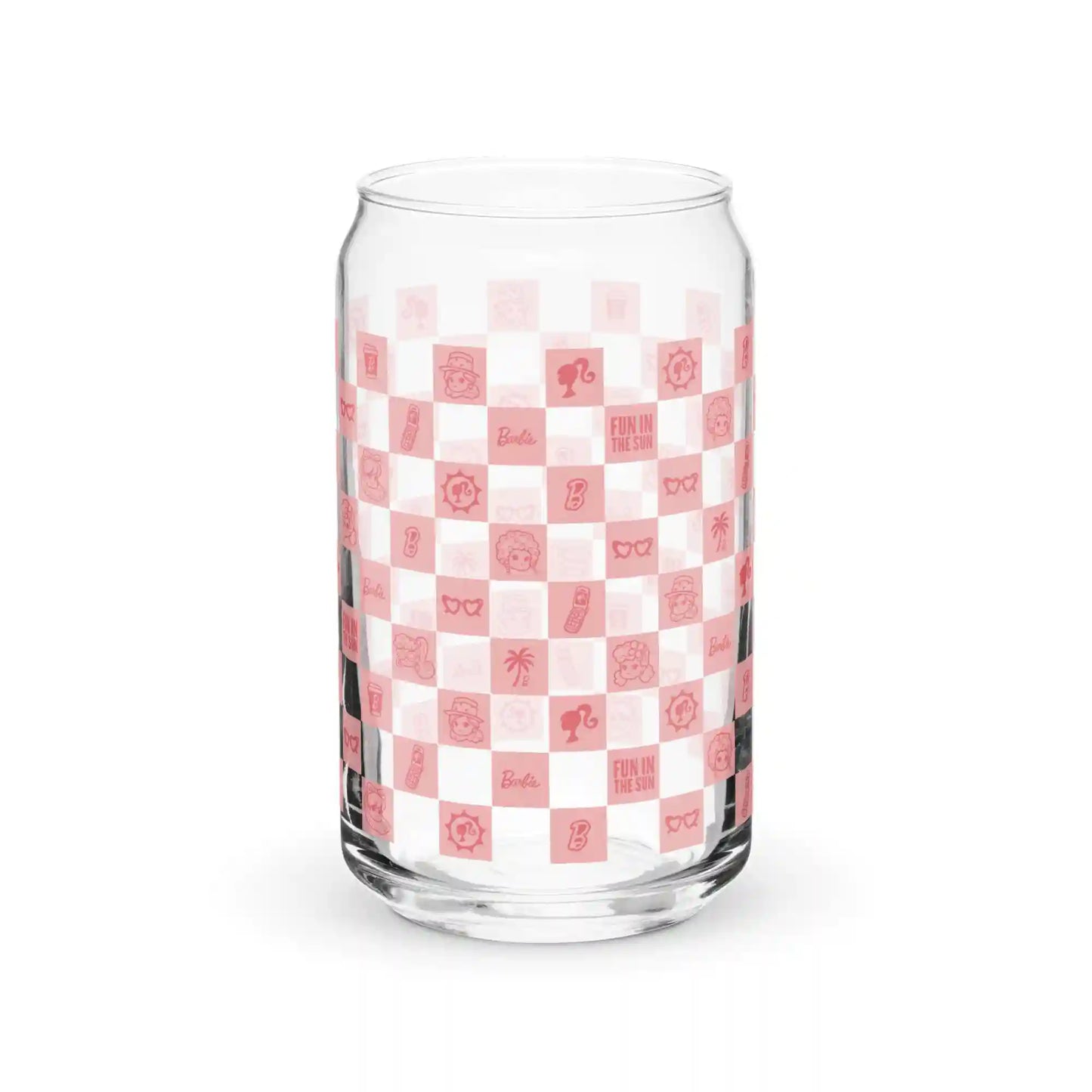 Barbie Checkerboard Icons Cutie Clear Glass