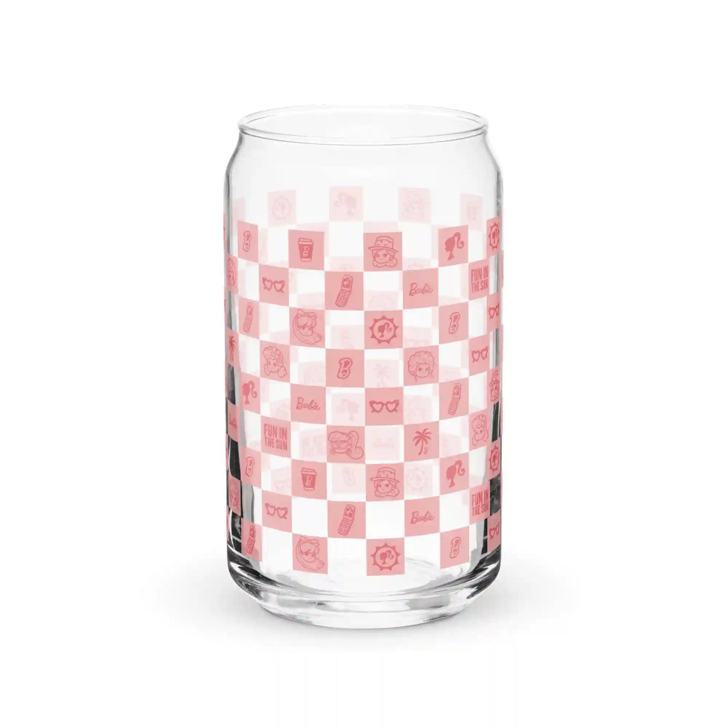 Barbie Checkerboard Icons Cutie Clear Glass