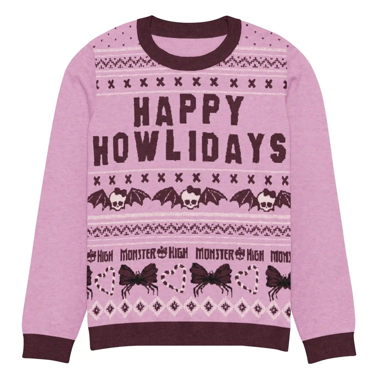 Monster High Happy Howlidays Pink Ugly Sweater