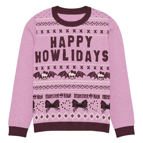 Monster High Happy Howlidays Pink Ugly Sweater