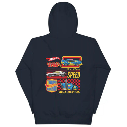 Hot Wheels in Katakana Navy Embroidered Hoodie