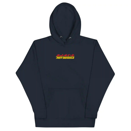 Hot Wheels in Katakana Navy Embroidered Hoodie