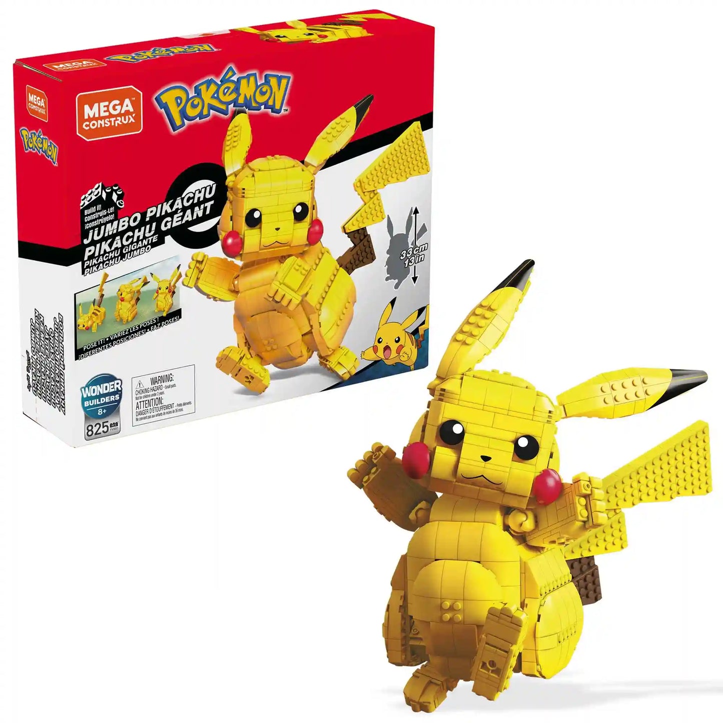 MEGA Pokémon Building Toy Kit Jumbo Pikachu