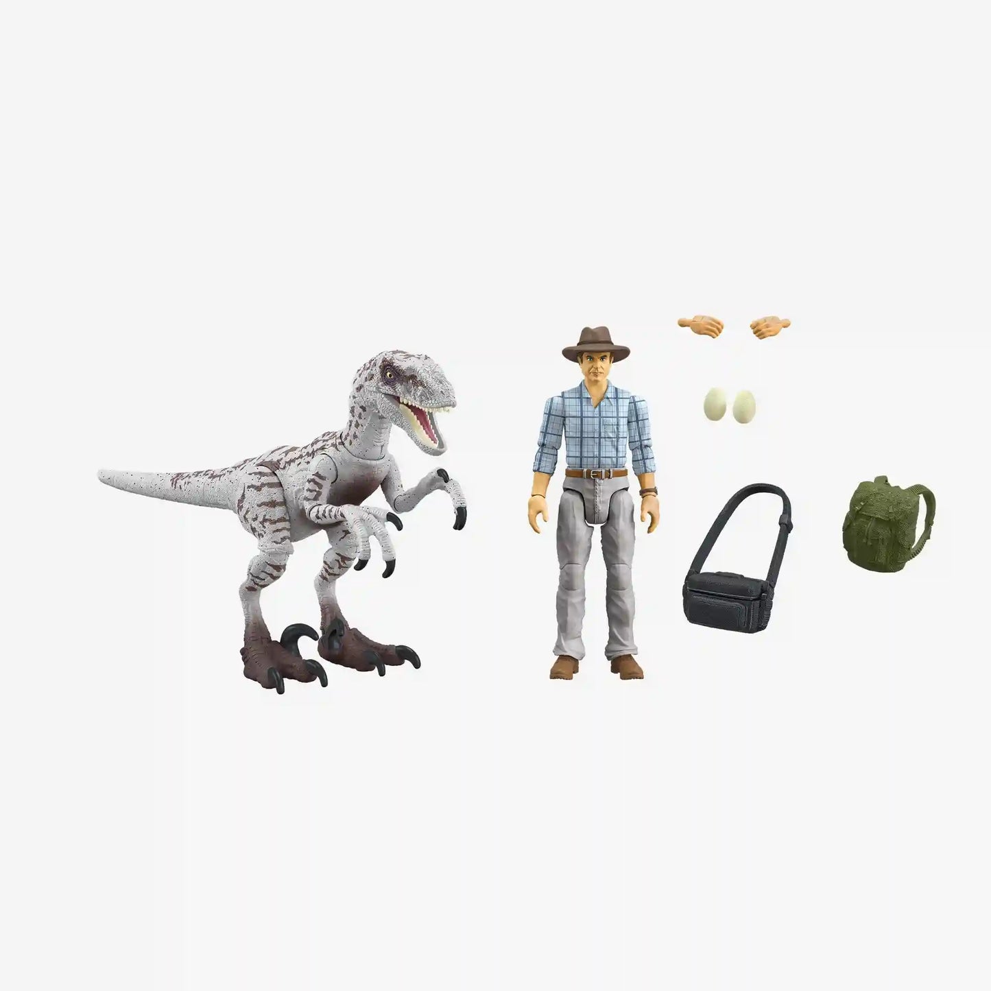 Jurassic World Toys Dr Grant & Raptor Figures Hammond Collection