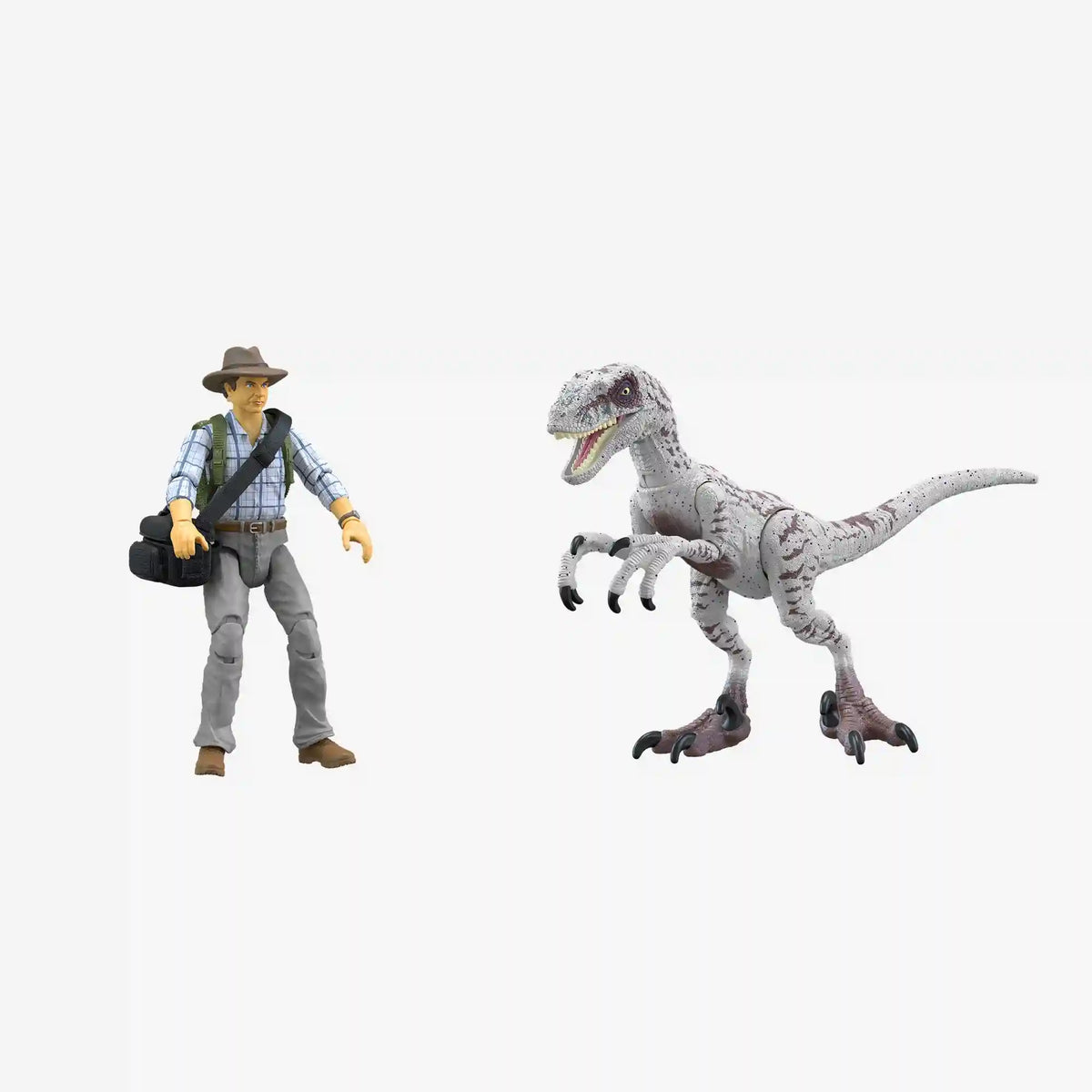 Jurassic World Toys Dr Grant & Raptor Figures Hammond Collection