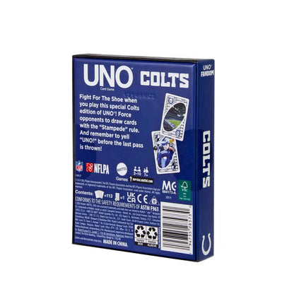 UNO Fandom NFL Indianapolis Colts Game Deck